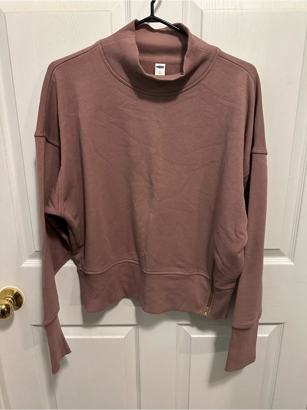 Old Navy Mauve Mock Neck Relaxed Sweatshirt
